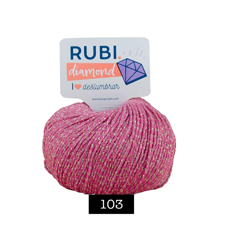 OVILLO RUBI DIAMOND PARA TEJER CON BRILLO