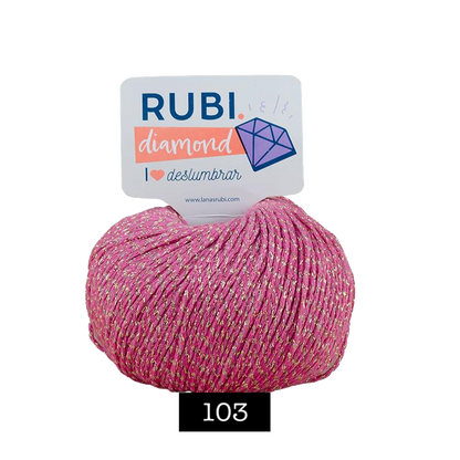 OVILLO RUBI DIAMOND PARA TEJER CON BRILLO