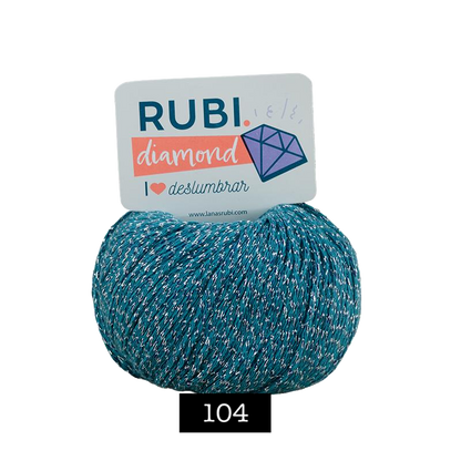 OVILLO RUBI DIAMOND PARA TEJER CON BRILLO