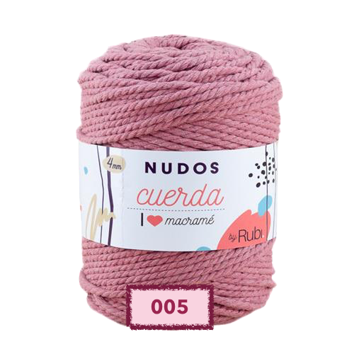 OVILLO RUBI NUDOS CUERDA PARA TEJER Y MACRAME