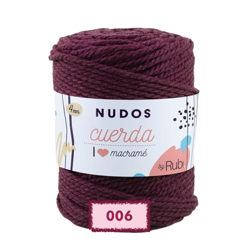 OVILLO RUBI NUDOS CUERDA PARA TEJER Y MACRAME