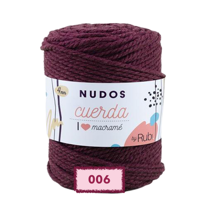 OVILLO RUBI NUDOS CUERDA PARA TEJER Y MACRAME