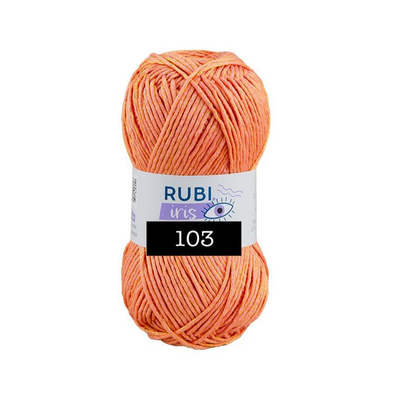 Ovillo RUBI IRIS para tejer accesorios 103