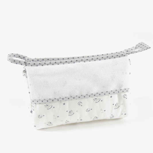 Neceser para bordar Baby Stars gris